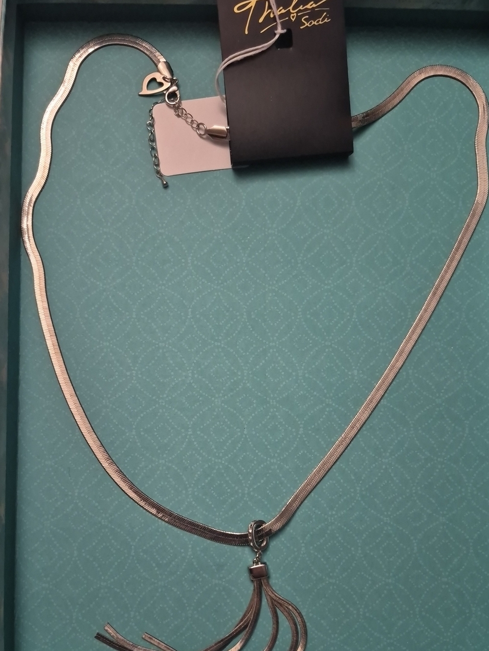 Thalia Sodi Silver Tassel Pendant Necklace